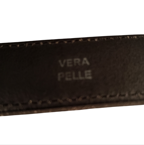 Versace Classic V2 Vera Pelle black belt Silver hardware Size 48 Made in Italy - Picture 7 of 12